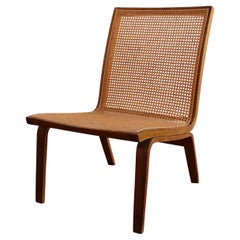 Mid-Century Modern Caned Lounge Chair