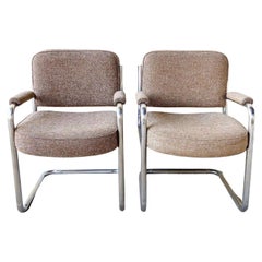 Mid Century Modern Cantilever Arm Chairs - a Pair
