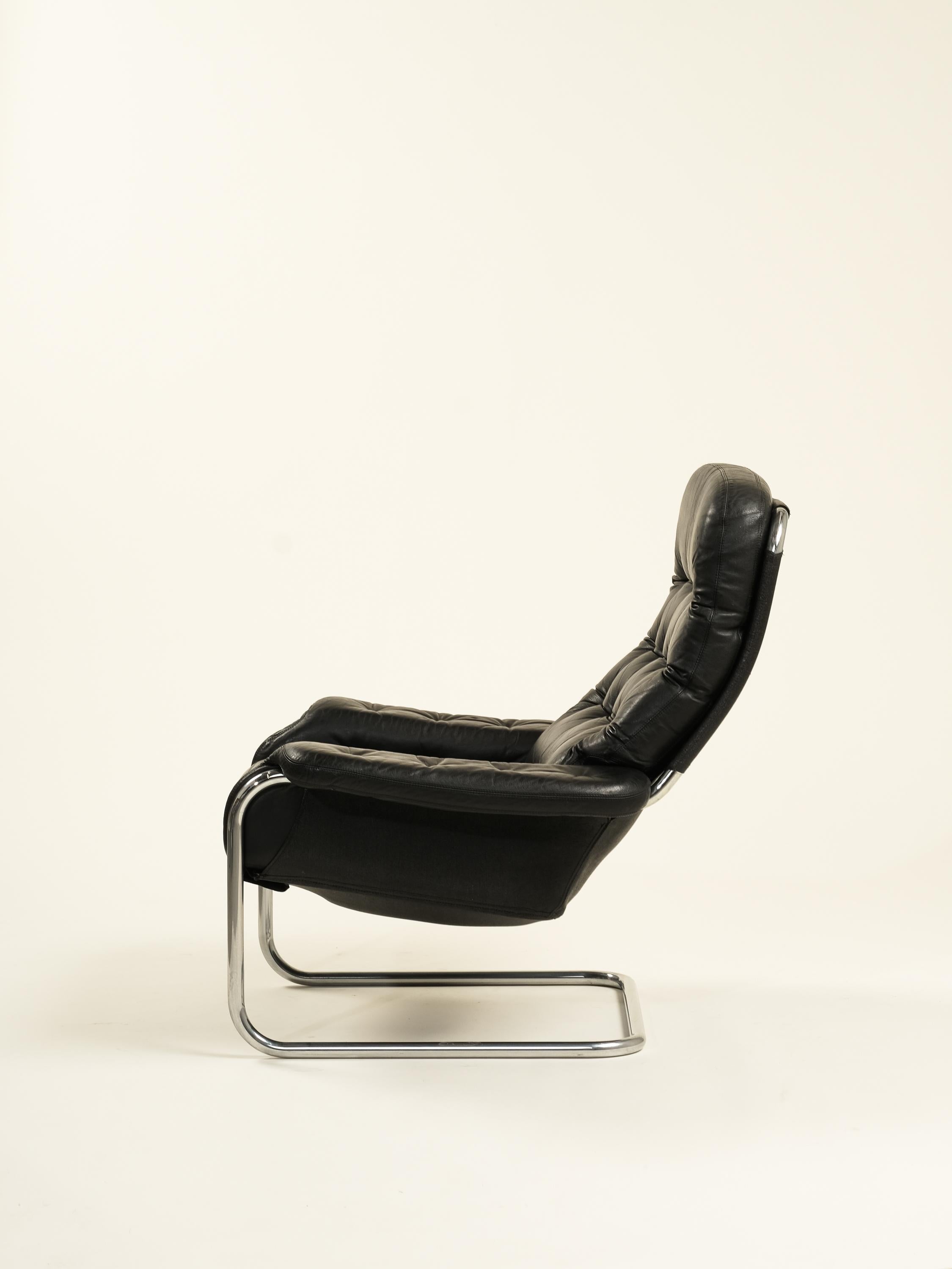 Mid-Century Modern Cantilever Lounge Chair 'Sesam' by Sam Larsson for Dux, 1970s 4