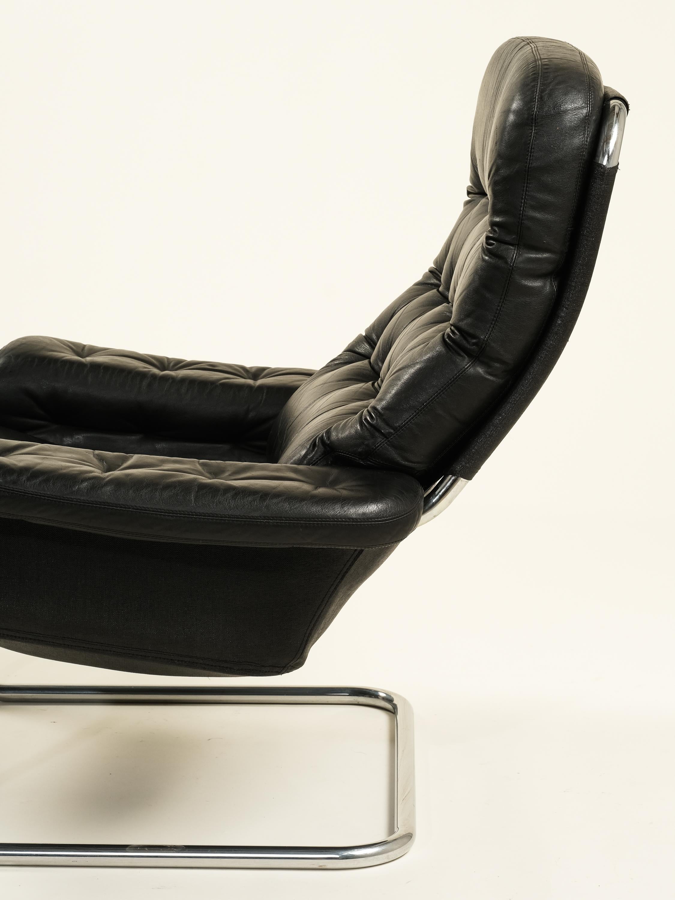 Mid-Century Modern Cantilever Lounge Chair 'Sesam' by Sam Larsson for Dux, 1970s 5