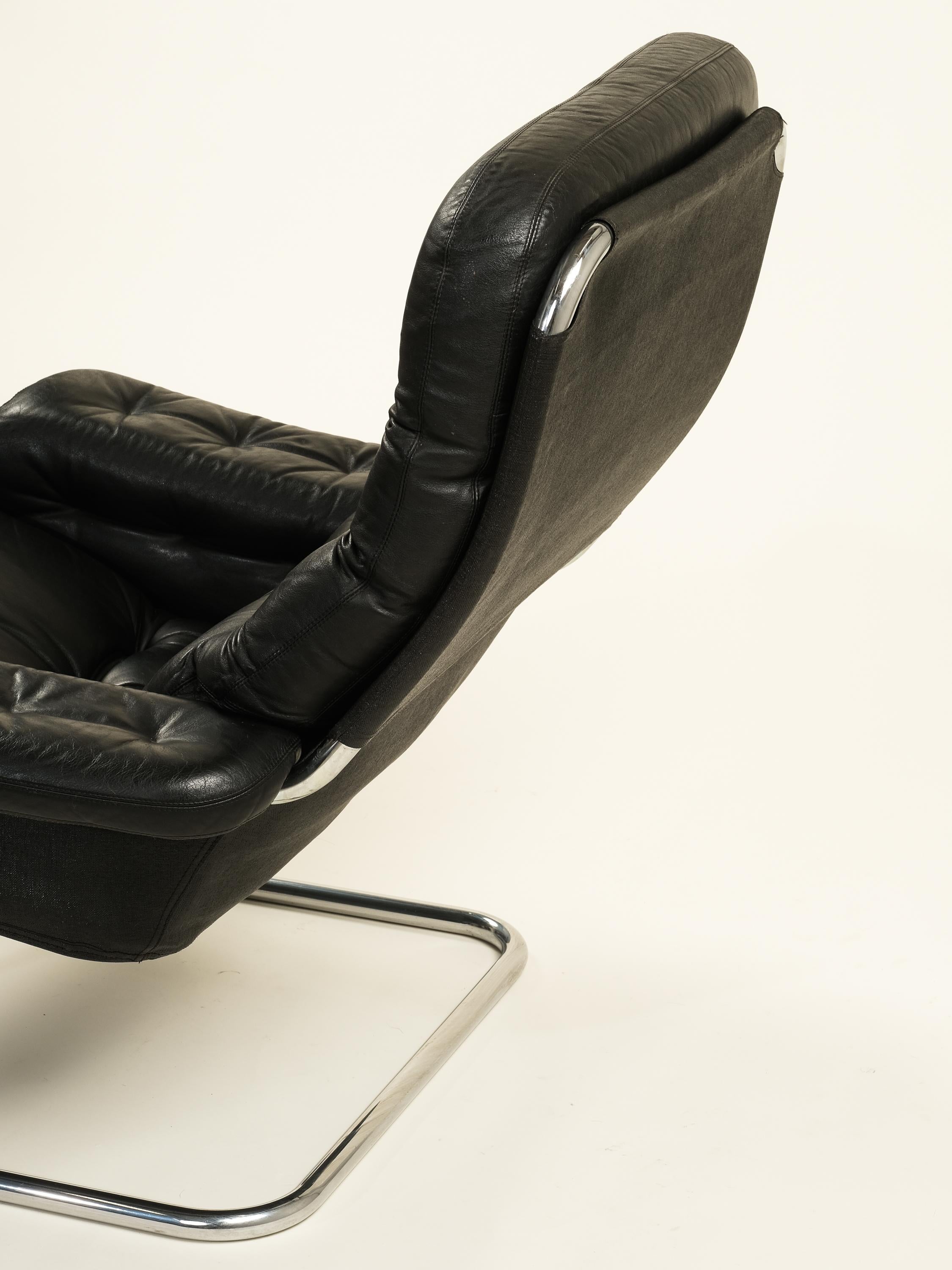 Mid-Century Modern Cantilever Lounge Chair 'Sesam' by Sam Larsson for Dux, 1970s 6