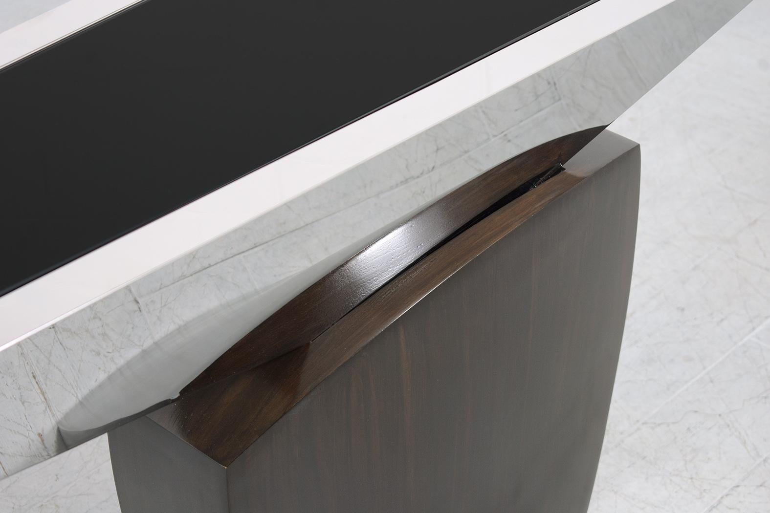 Contemporary Mid-Century Modern Cantilevered Console Table