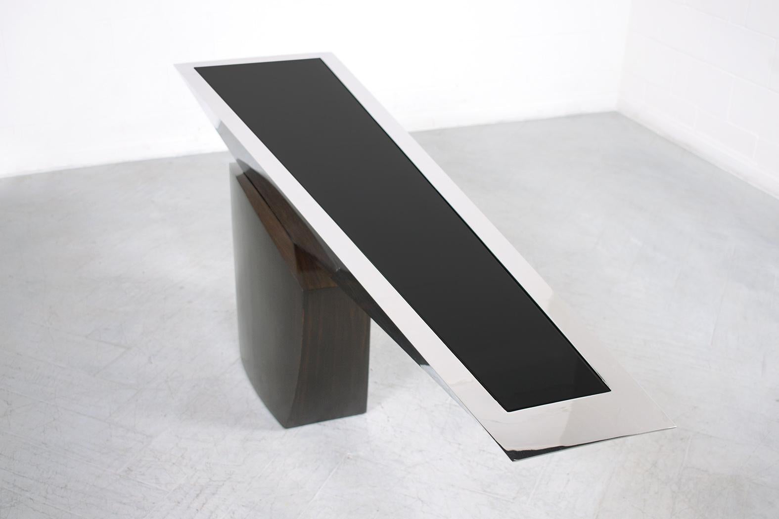 American Mid-Century Modern Cantilevered Console Table