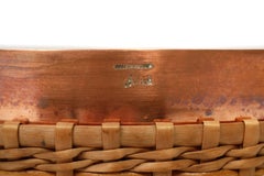 Mid Century Modern Carl Auböck Korb aus Kupfer und Weide, Österreich 1950er Jahre