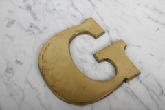 Fermacarte in ottone con l'iniziale "G" in stile Mid-Century Modern di Carl Auböck - Giappone