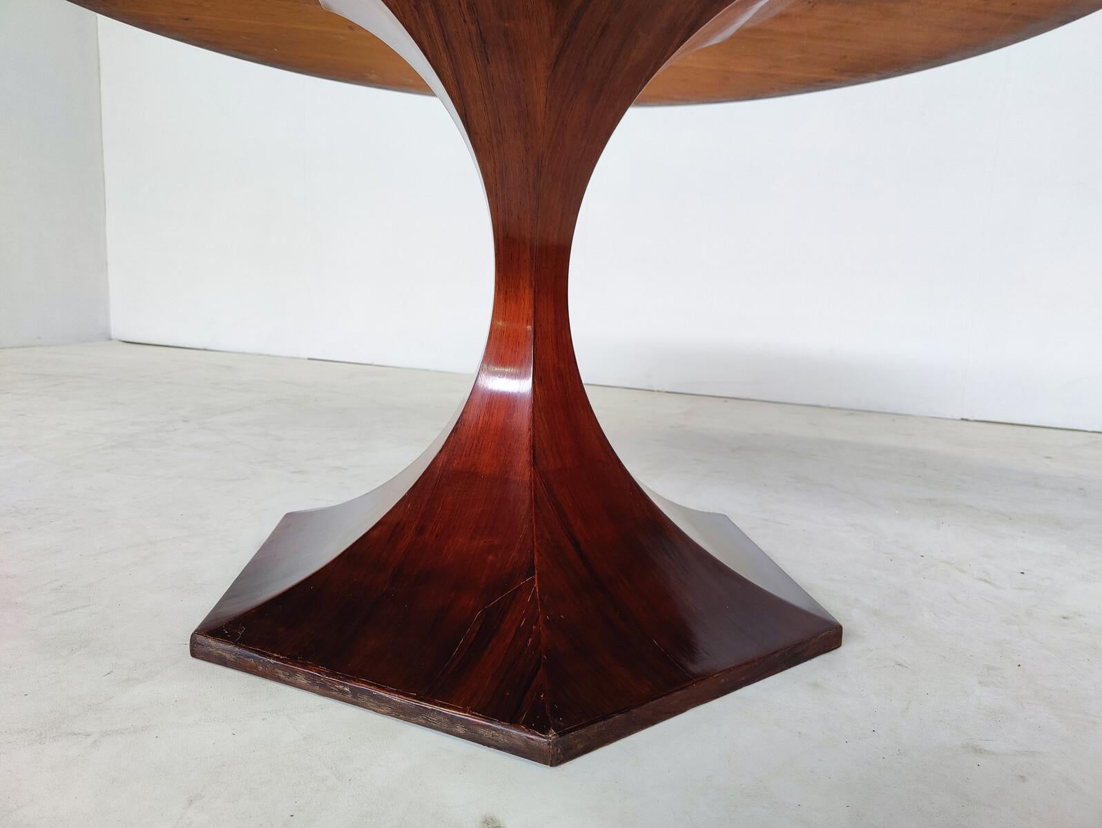 Mid-Century Modern Wooden Dining Table by Giulio Moscatelli, 1960s In Good Condition In Brussels, BE