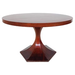 Mesa de comedor de madera moderna de mediados de siglo de Giulio Moscatelli, años 60