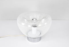 Mid Century Modern Mazzega Murano Crystal Table Lamp Carlo Nason Style Italy 60s