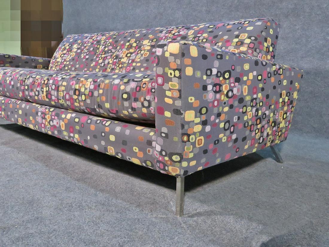 Chrome Mid-Century Modern Carocole Sofa For Sale
