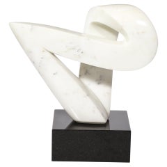 Mid-Century Modern Carrara Marble Abstract Sculpture