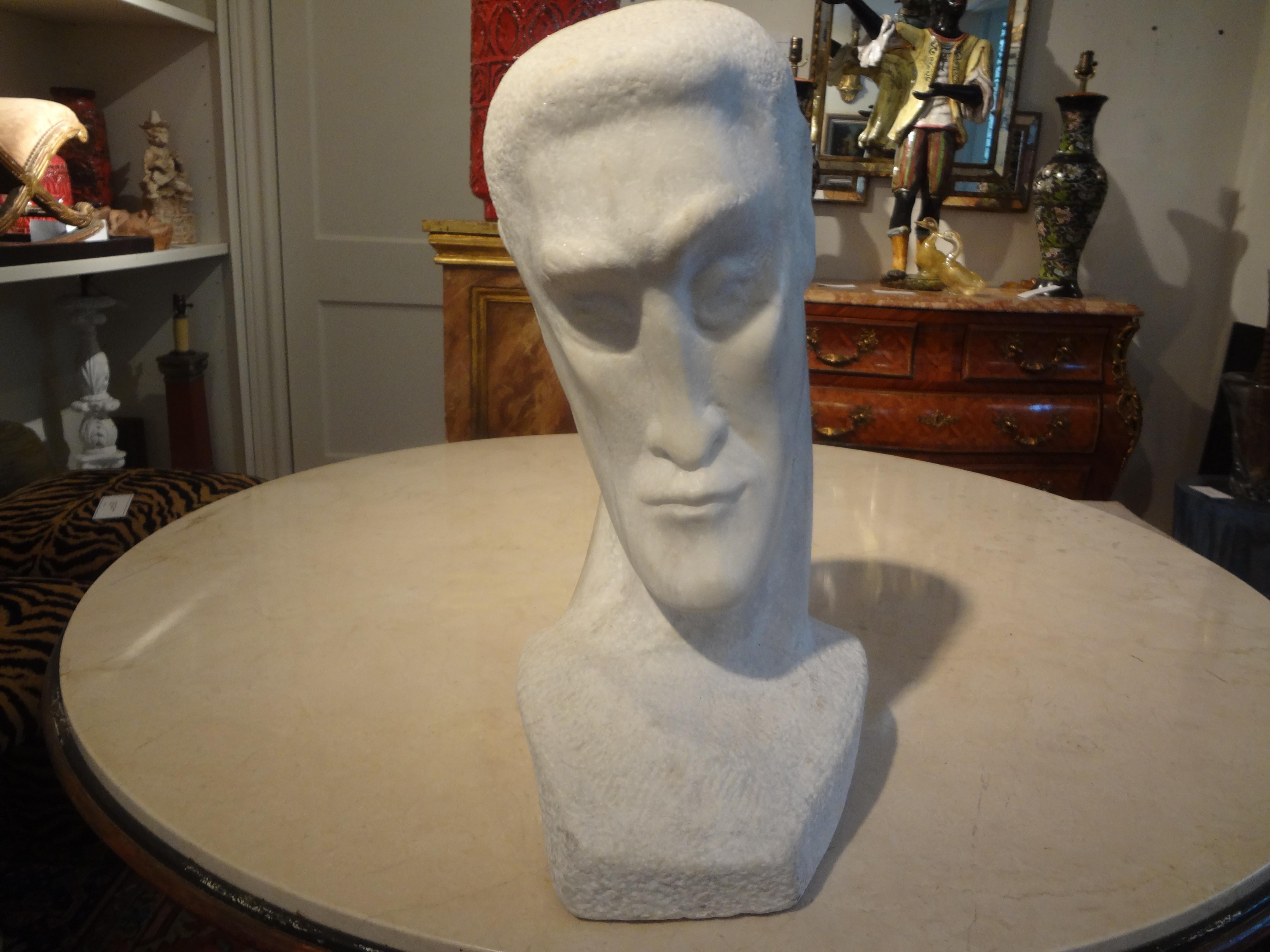 Mid-Century moderno Busto in marmo di Carrara di epoca moderna in vendita
