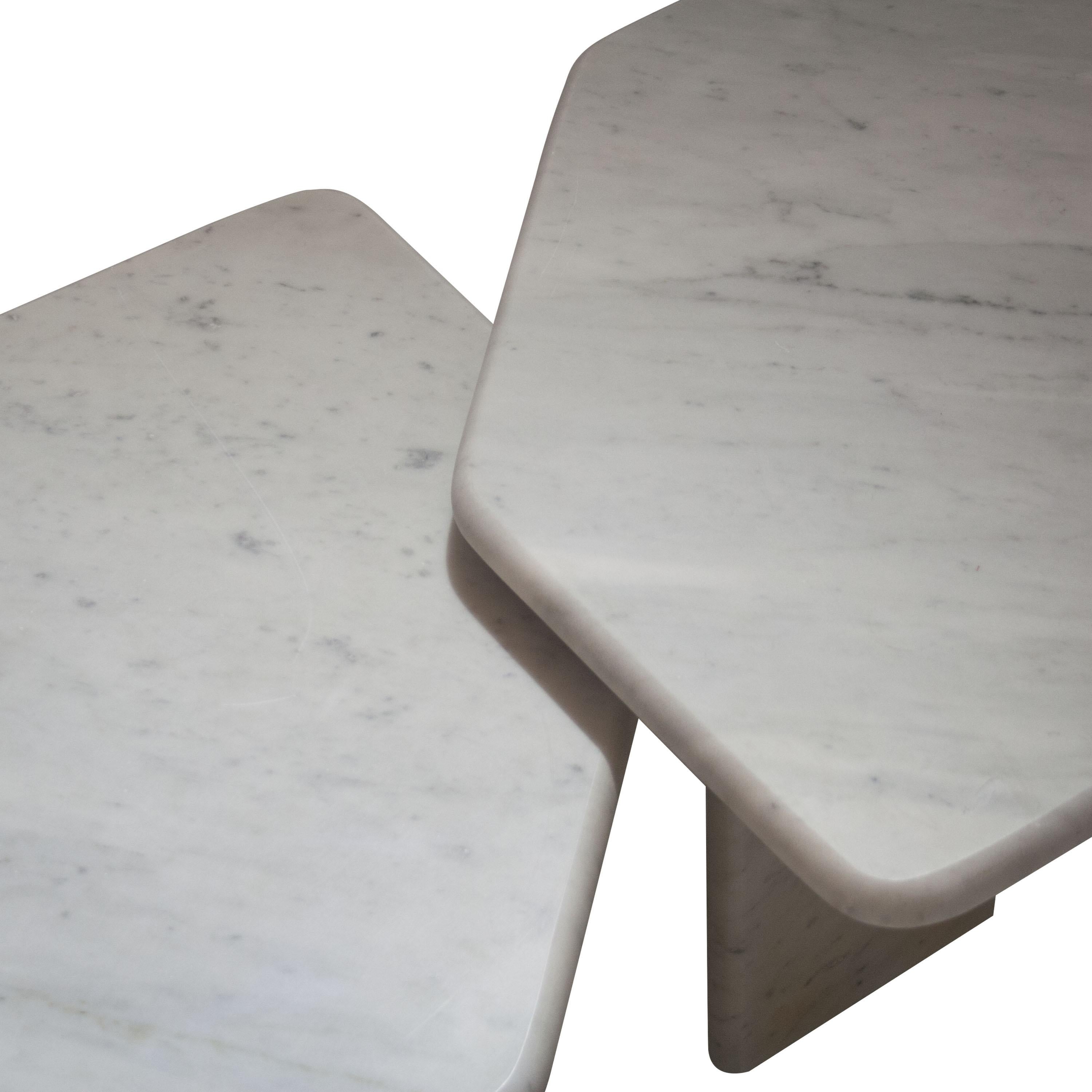 Mid-Century Modern Carrara Marble Center Table, Italy, 1960 3