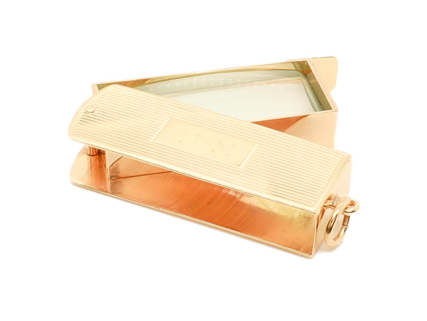 Mid-Century Modern Cartier 14k Gold Klappbares Loupe- oder Vergrößerungsglas, Mid-Century Modern 2
