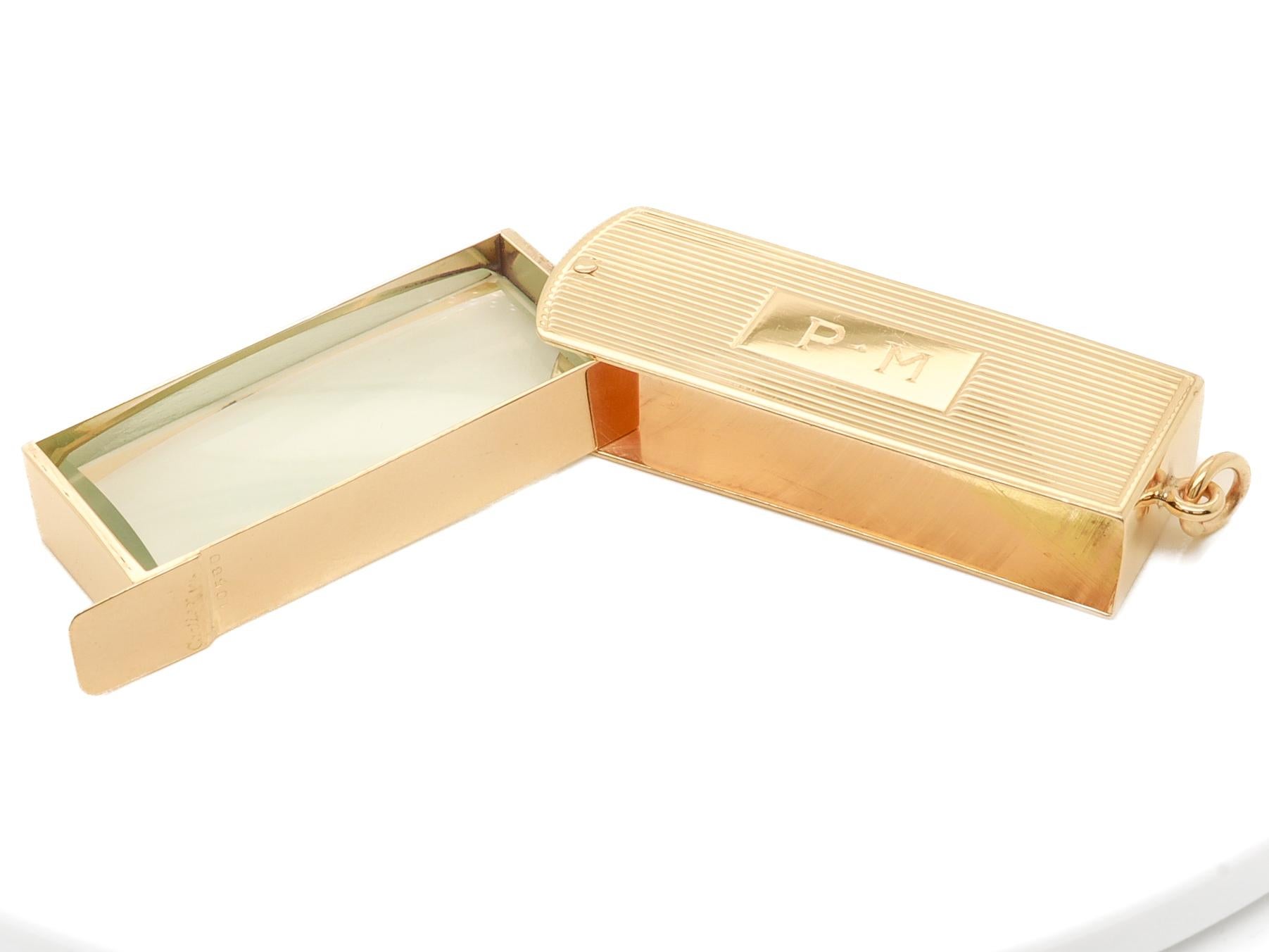Mid-Century Modern Cartier 14k Gold Klappbares Loupe- oder Vergrößerungsglas, Mid-Century Modern 4