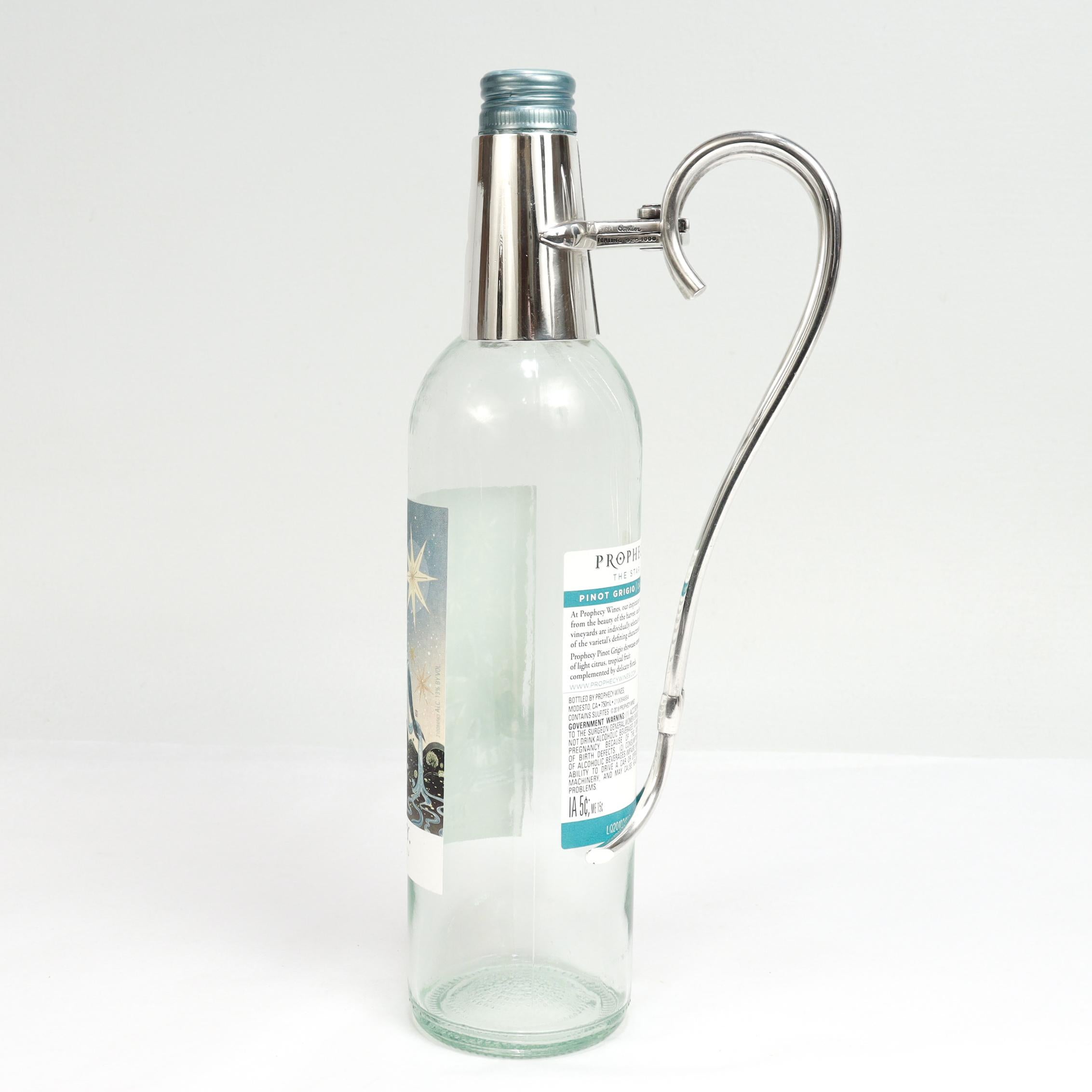 Mid-Century Modern Cartier Sterling Silver Wine Bottle Holder For Sale 6