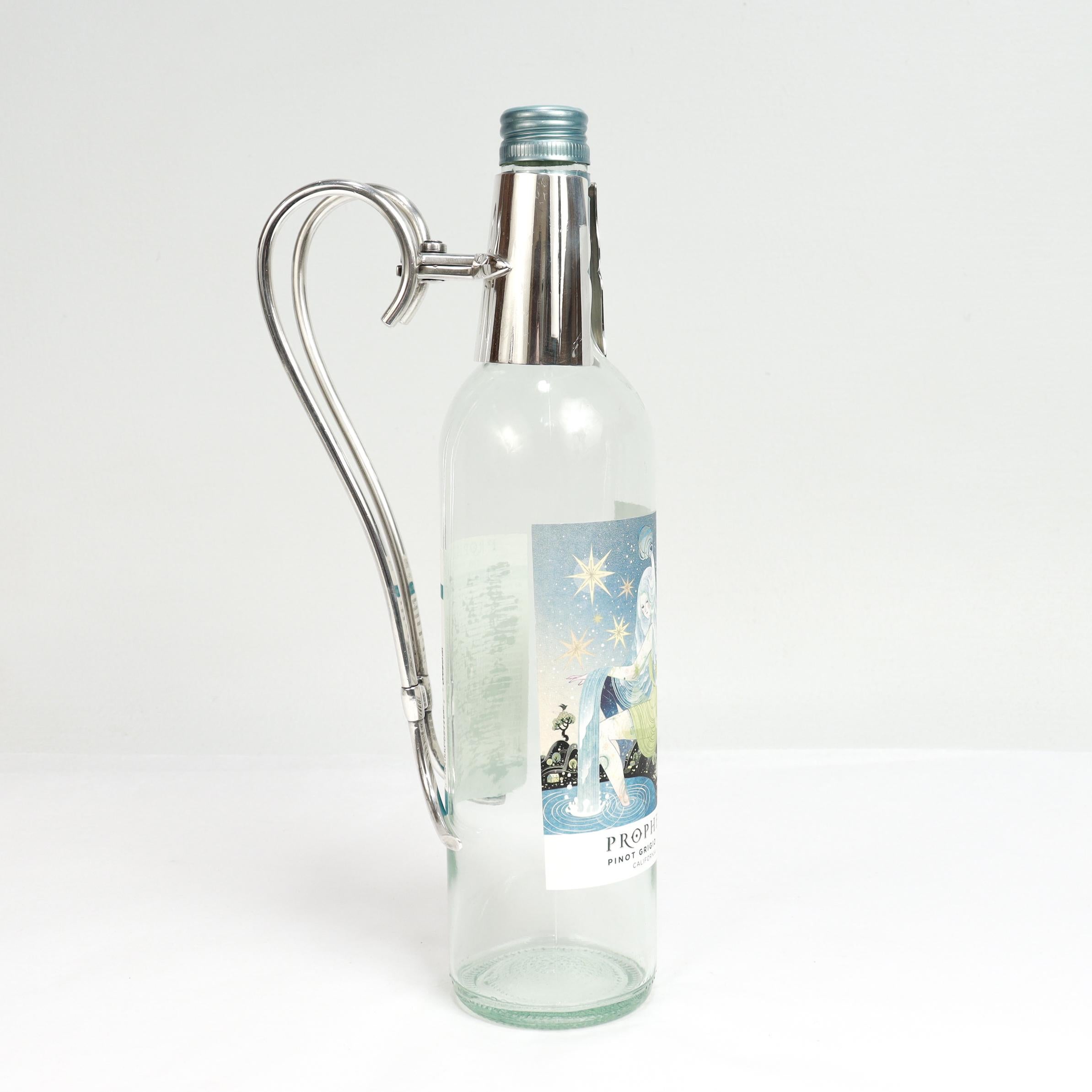 Mid-Century Modern Cartier Sterling Silver Wine Bottle Holder For Sale 7