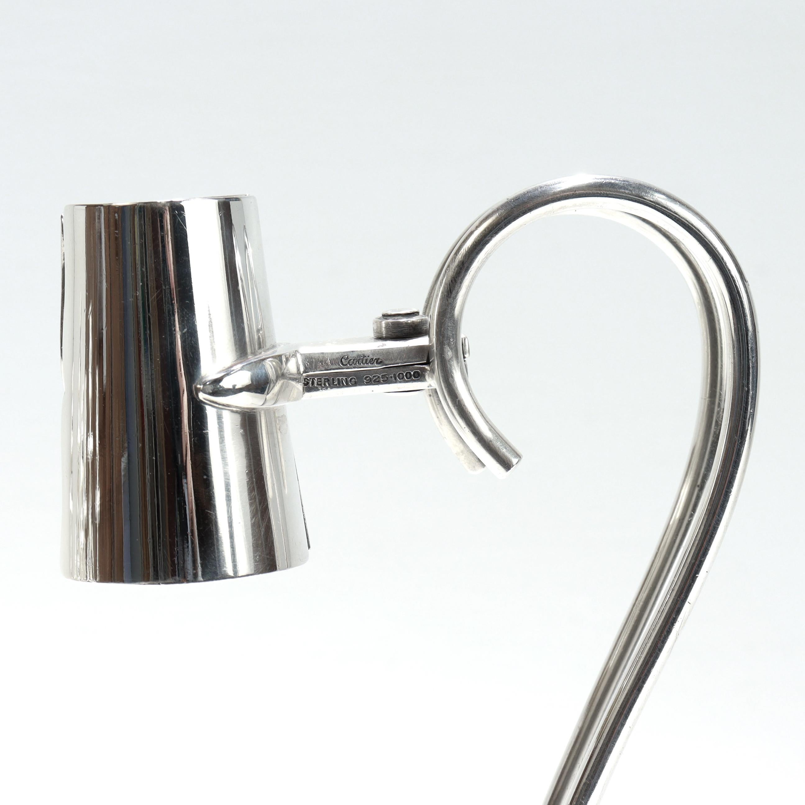 Mid-Century Modern Cartier Sterling Silver Wine Bottle Holder In Good Condition For Sale In Philadelphia, PA