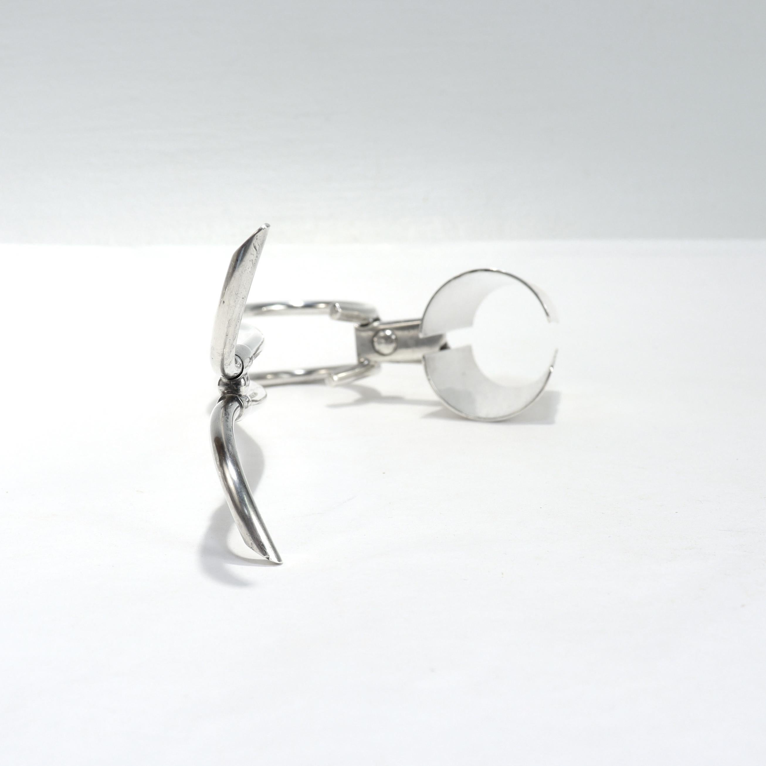Mid-Century Modern Cartier Sterling Silver Wine Bottle Holder For Sale 3