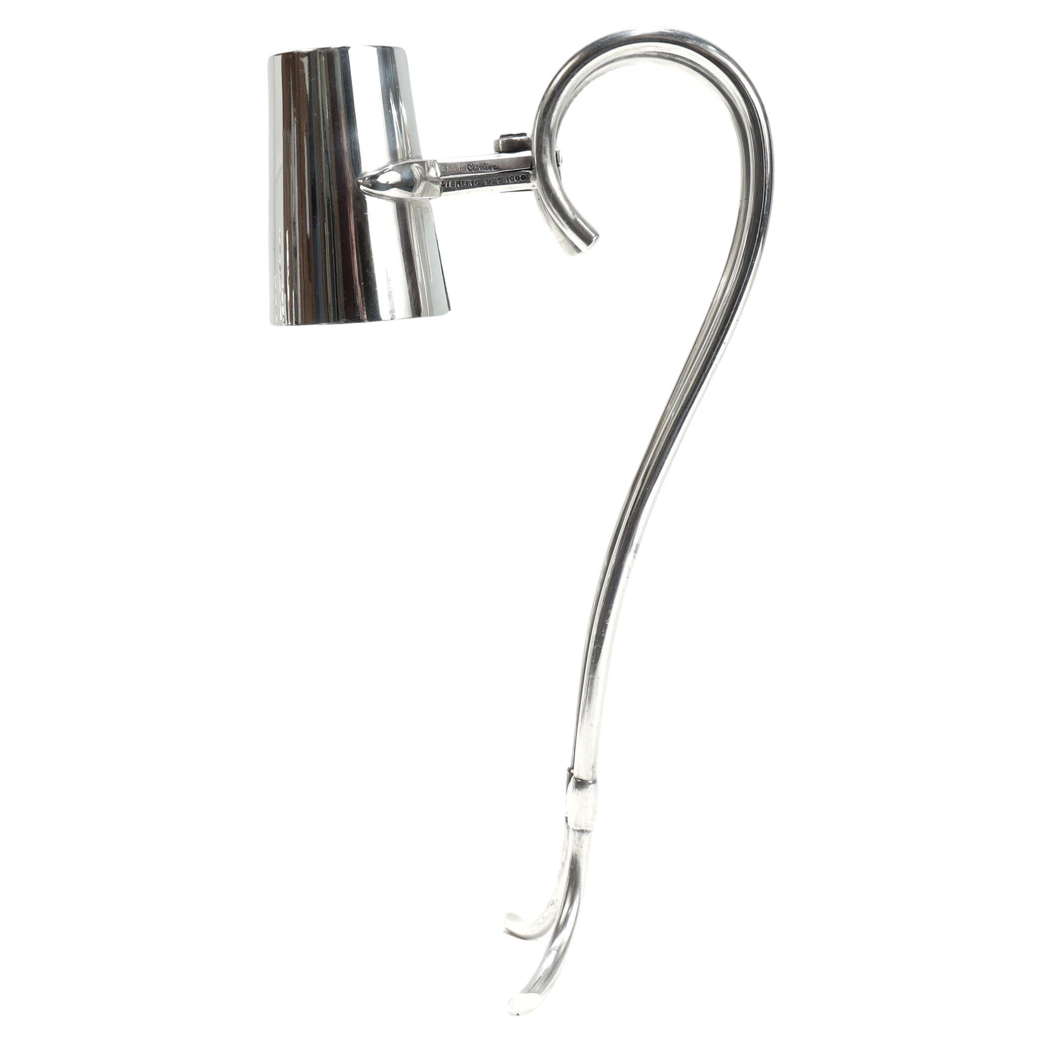 Moderner Cartier-Weinflaschenhalter aus Sterlingsilber aus der Mitte des Jahrhunderts