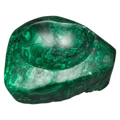 Mid-Century Modern Carved and Polished Malachite Specimen Bowl