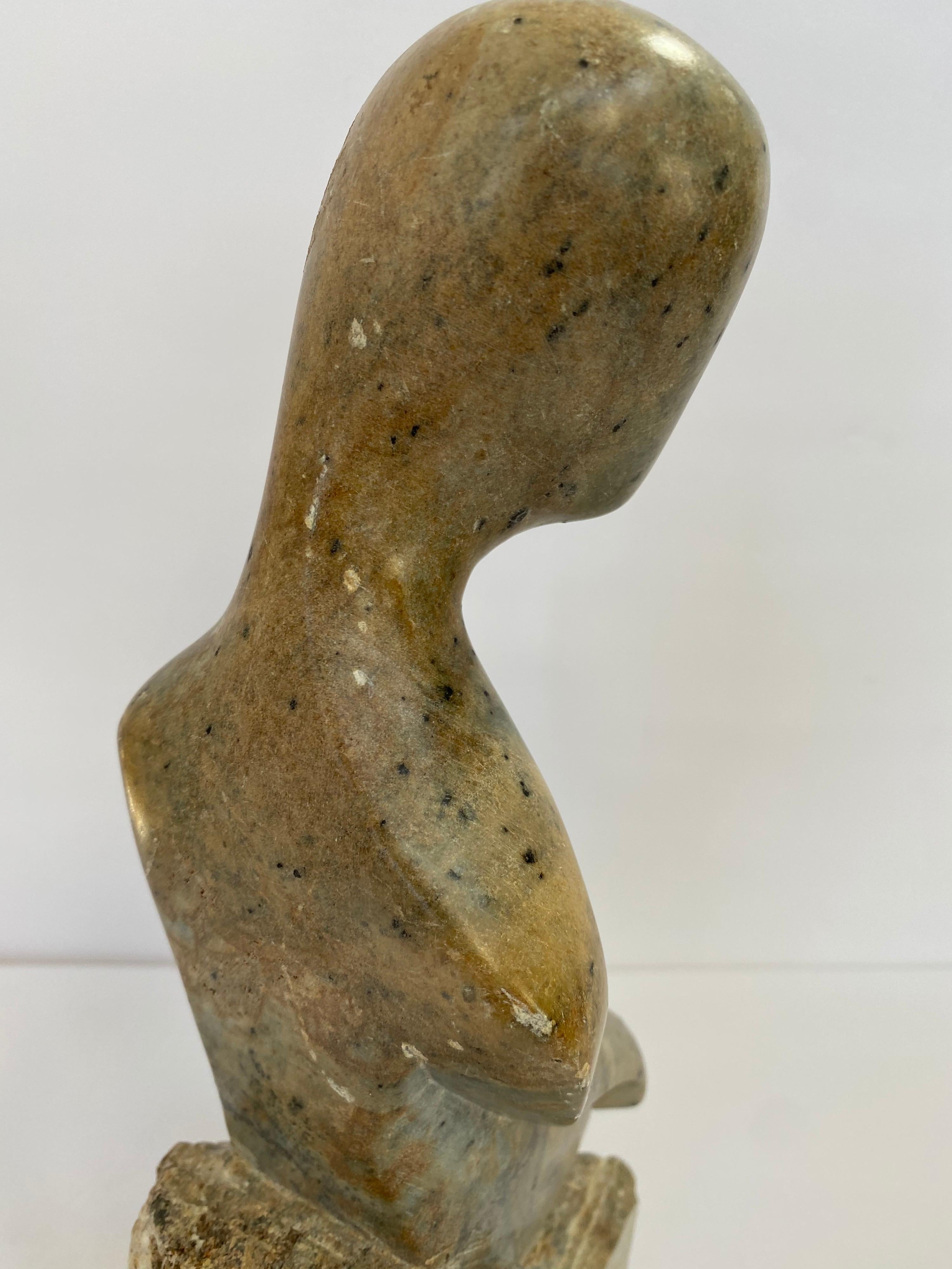 Mid-Century Modern Carved Marble Figural Sculpture For Sale 2
