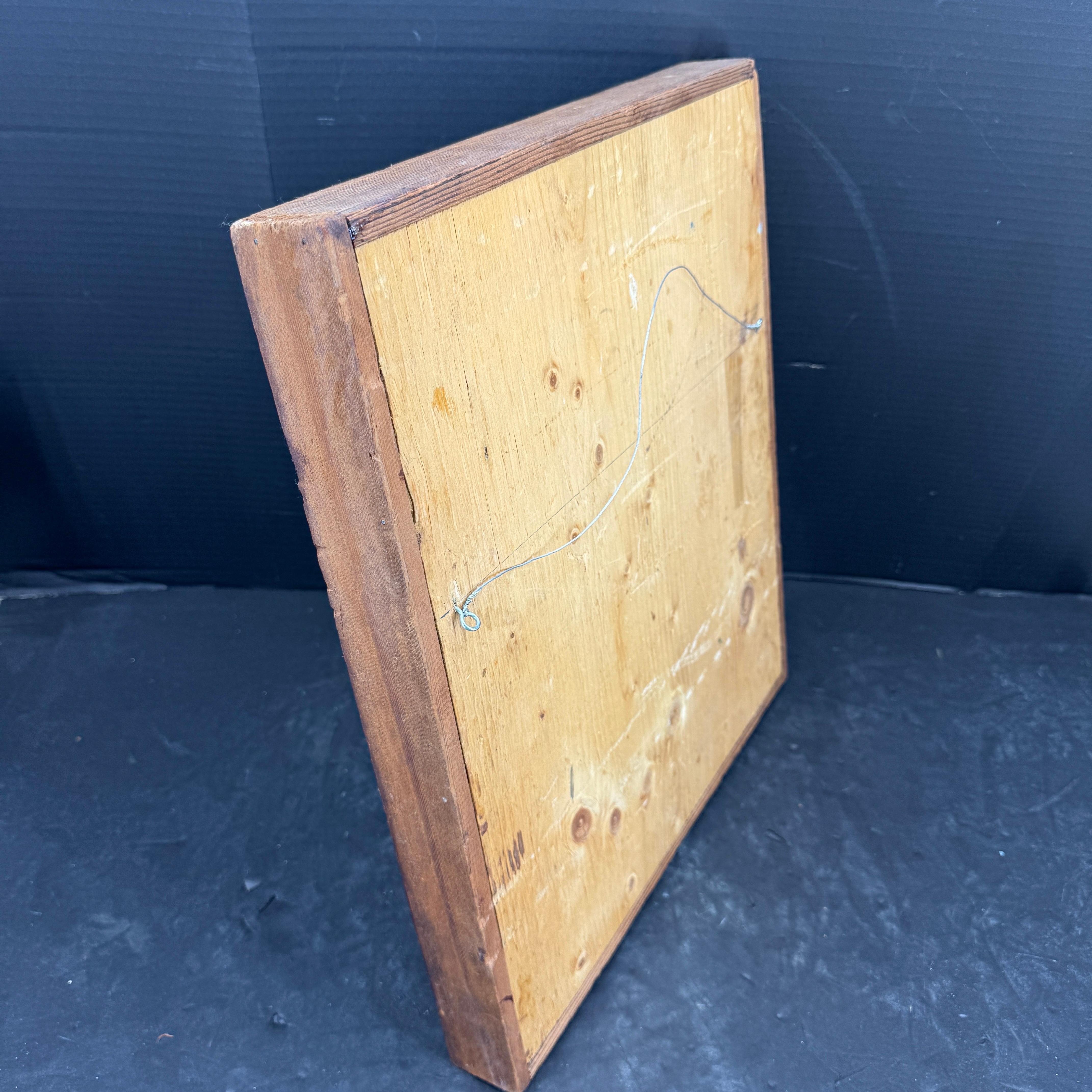 Mid-Century Carved Wood Artwork Panel of Glassblower Wall Art For Sale 3