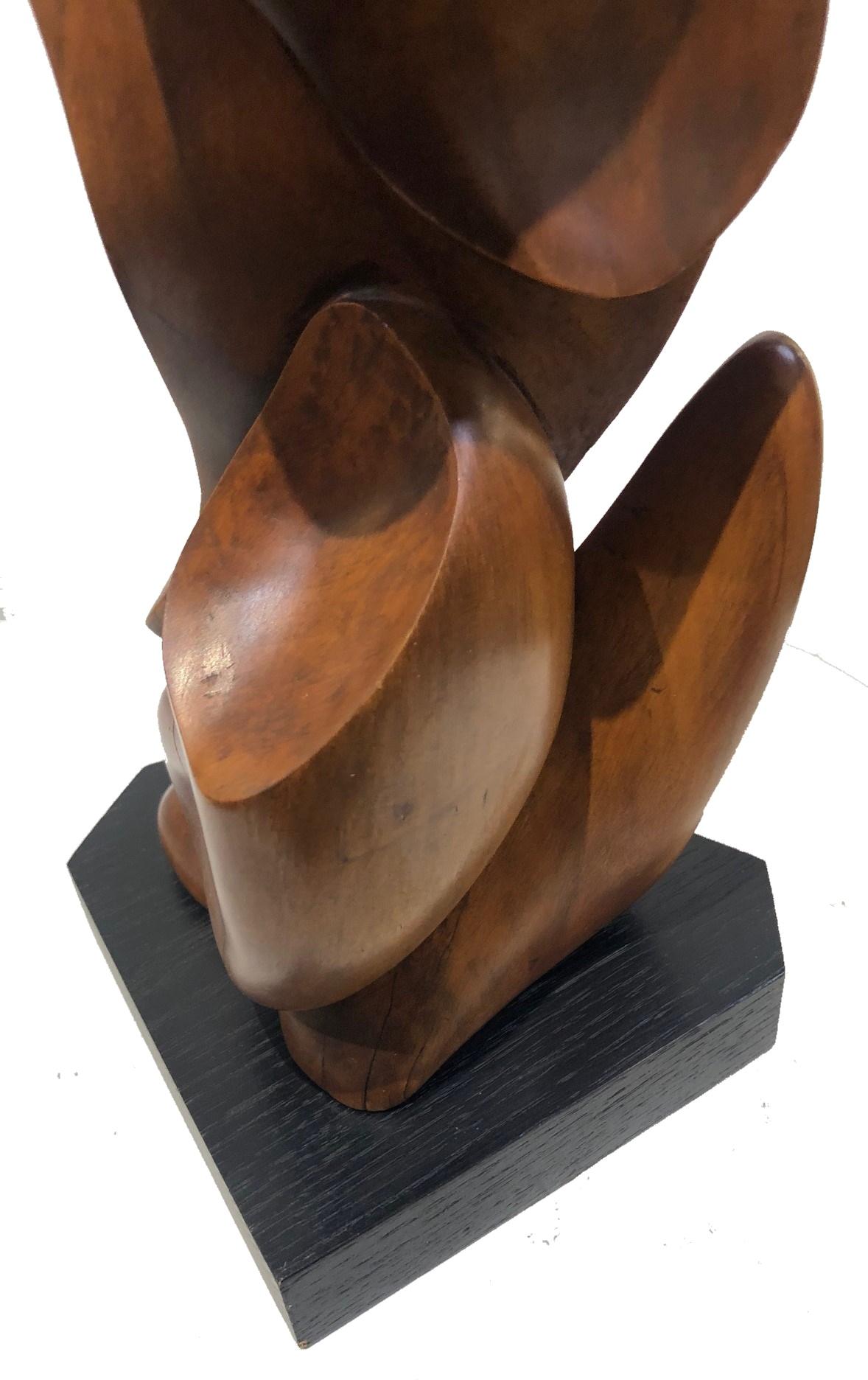 Mid-Century Modern Carved Wood Sculpture in manner of Takao Kimura, ca. 1960 For Sale 5
