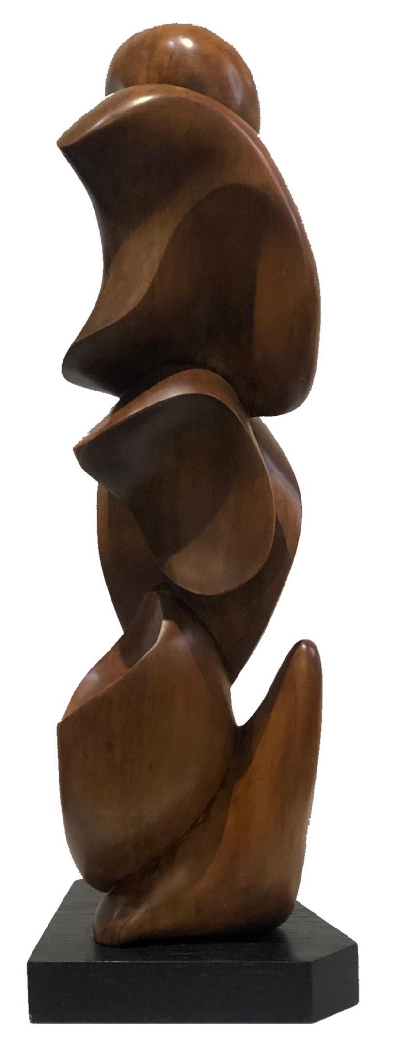 Mid-Century Modern
In the manner of Takao Kimura
Carved Elmwood
Abstract Sculpture
Japan, ca. 1960s

DIMENSIONS
Height: 17.75 inches            Width: 6.25 inches            Depth: 6 inches

ABOUT
A very stylish and elegant mid-century carved wood