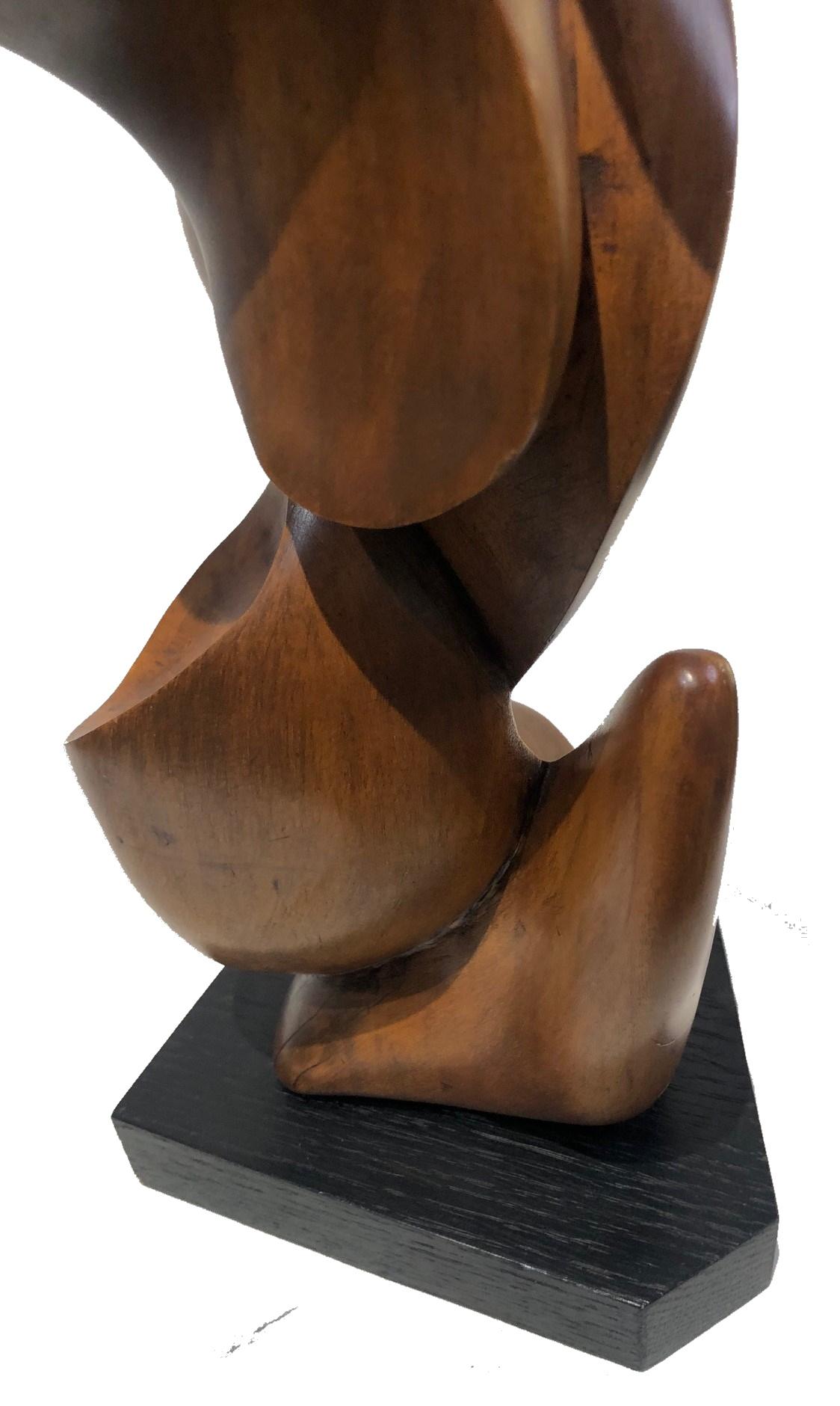 Mid-Century Modern Carved Wood Sculpture in manner of Takao Kimura, ca. 1960 For Sale 4