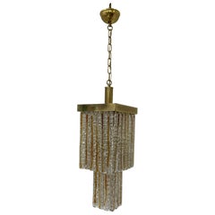 Vintage Mid-Century Modern "Cascade" Chandelier in Murano Glass, circa 1970