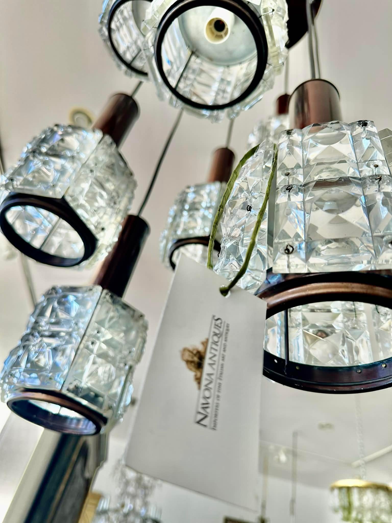 Lampadario a cascata moderno di metà secolo in vendita 2