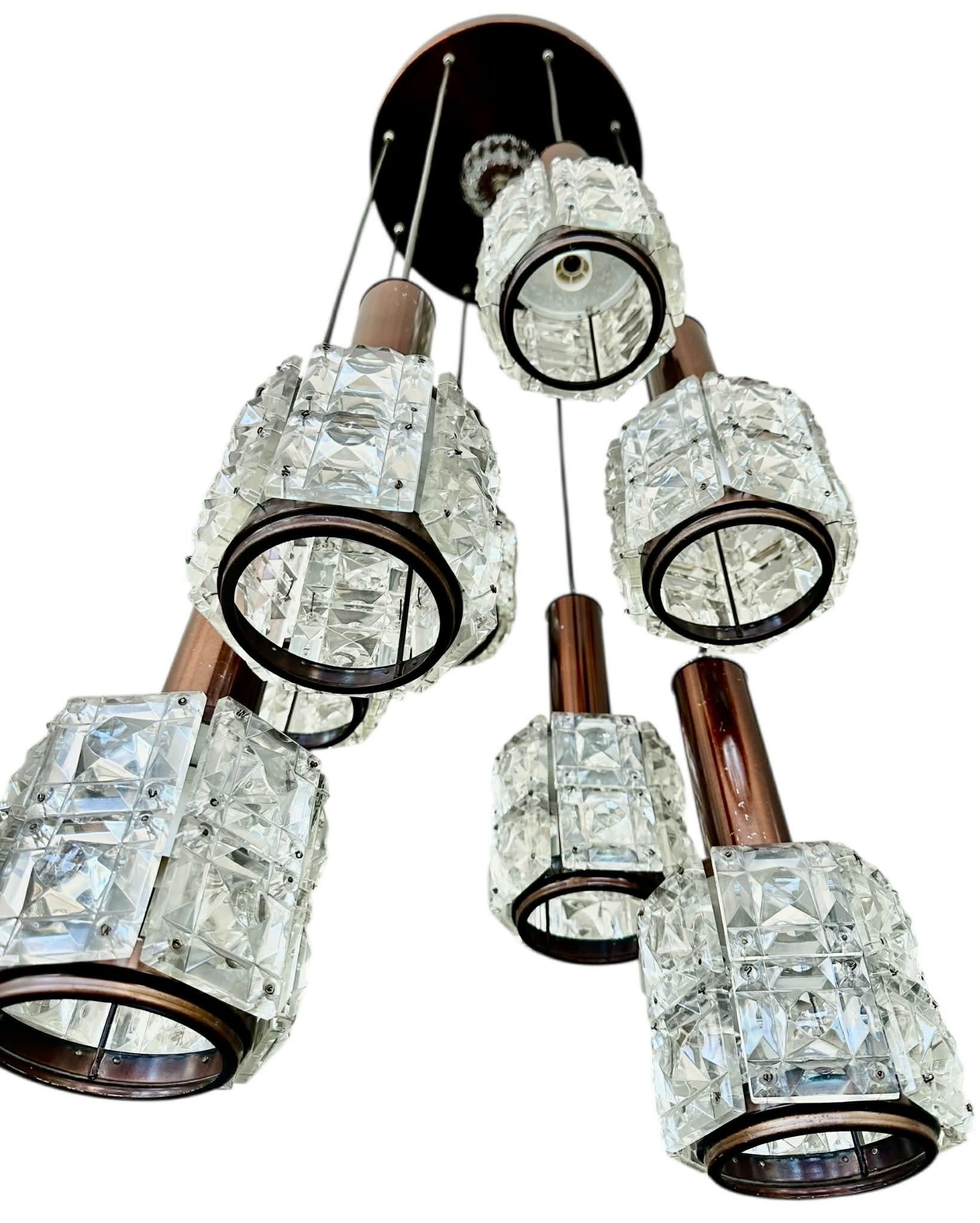 Lampadario a cascata moderno di metà secolo in vendita 3