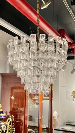 Mid-Century Modern Cascading Glass Chandelier