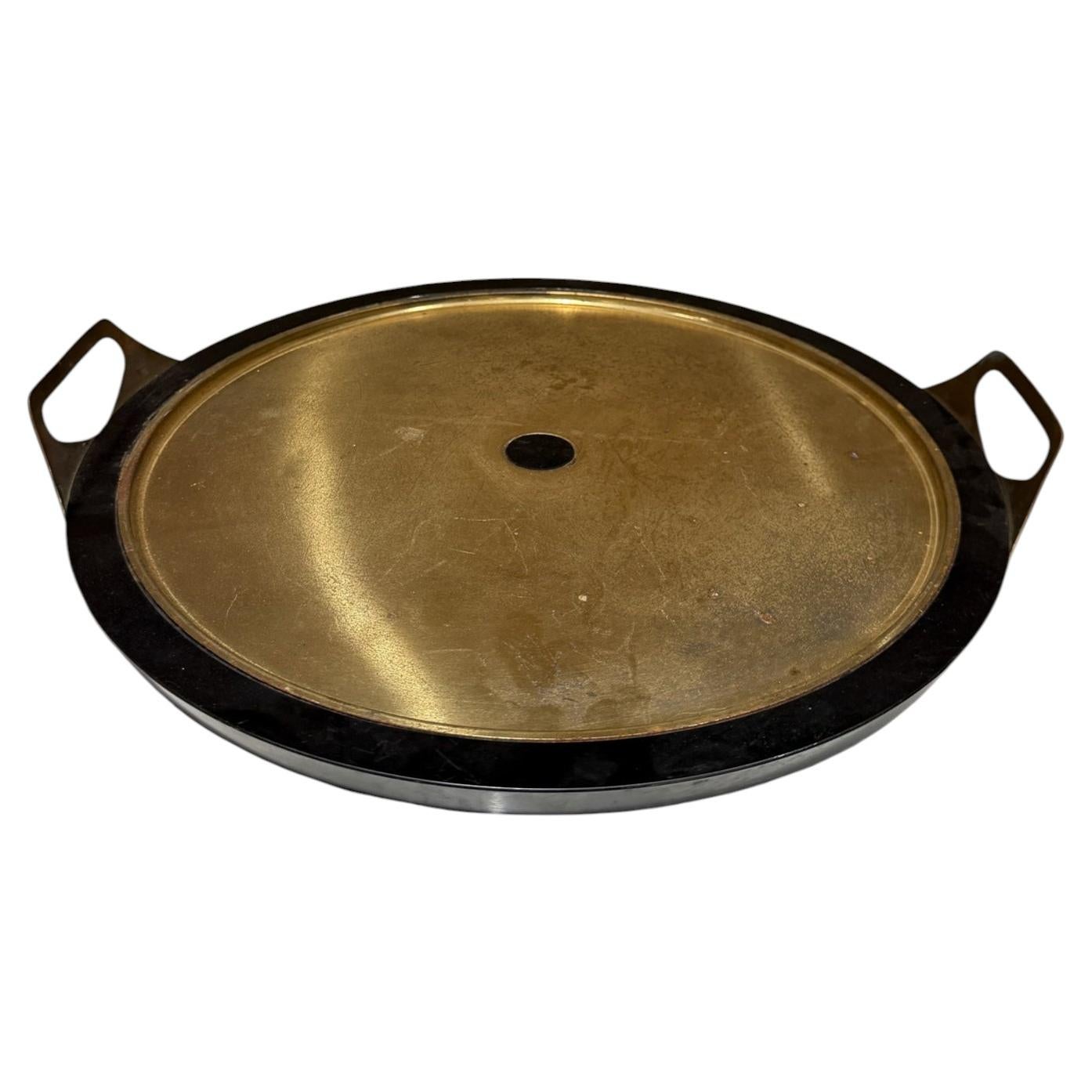 Mid-Century Modern Casserole Server Service Tray Hollywood Regency For Sale