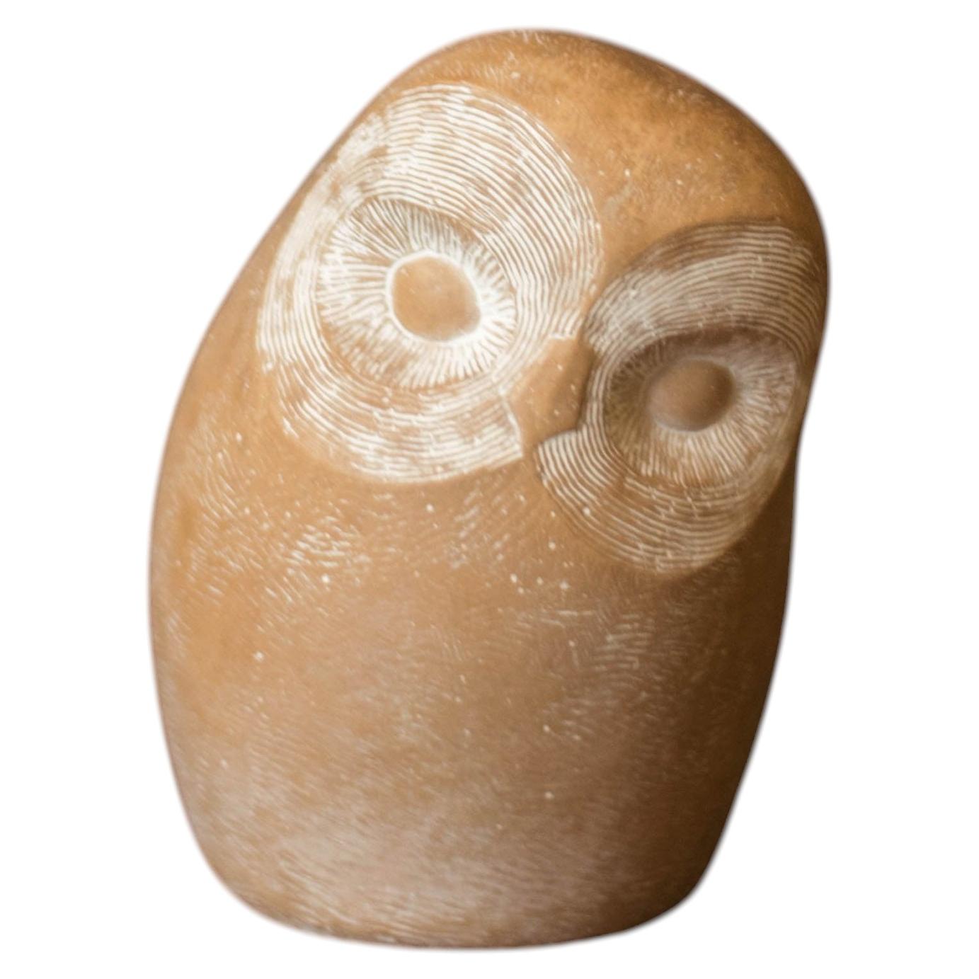 Mid Century Modern Cast Stone Owl Sculpture by Islay Grimes