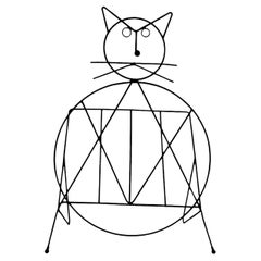 Mid-century modern cat shaped magazine rack,  Italy 1950s