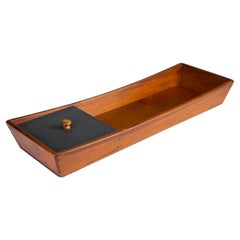 Mid Century Modern Catch All Stash Tray Organizer with Trinket or Jewelry Box