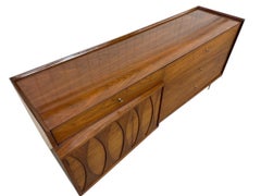 Mid-Century Modern Catseye Walnut Dresser