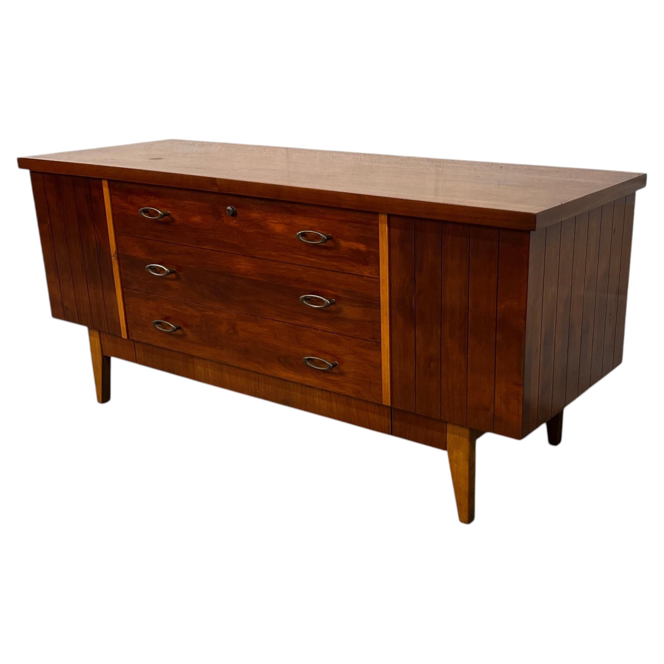 Mid Century MODERN Walnut Cedar CHEST by Lane, c. 1960's at 1stDibs