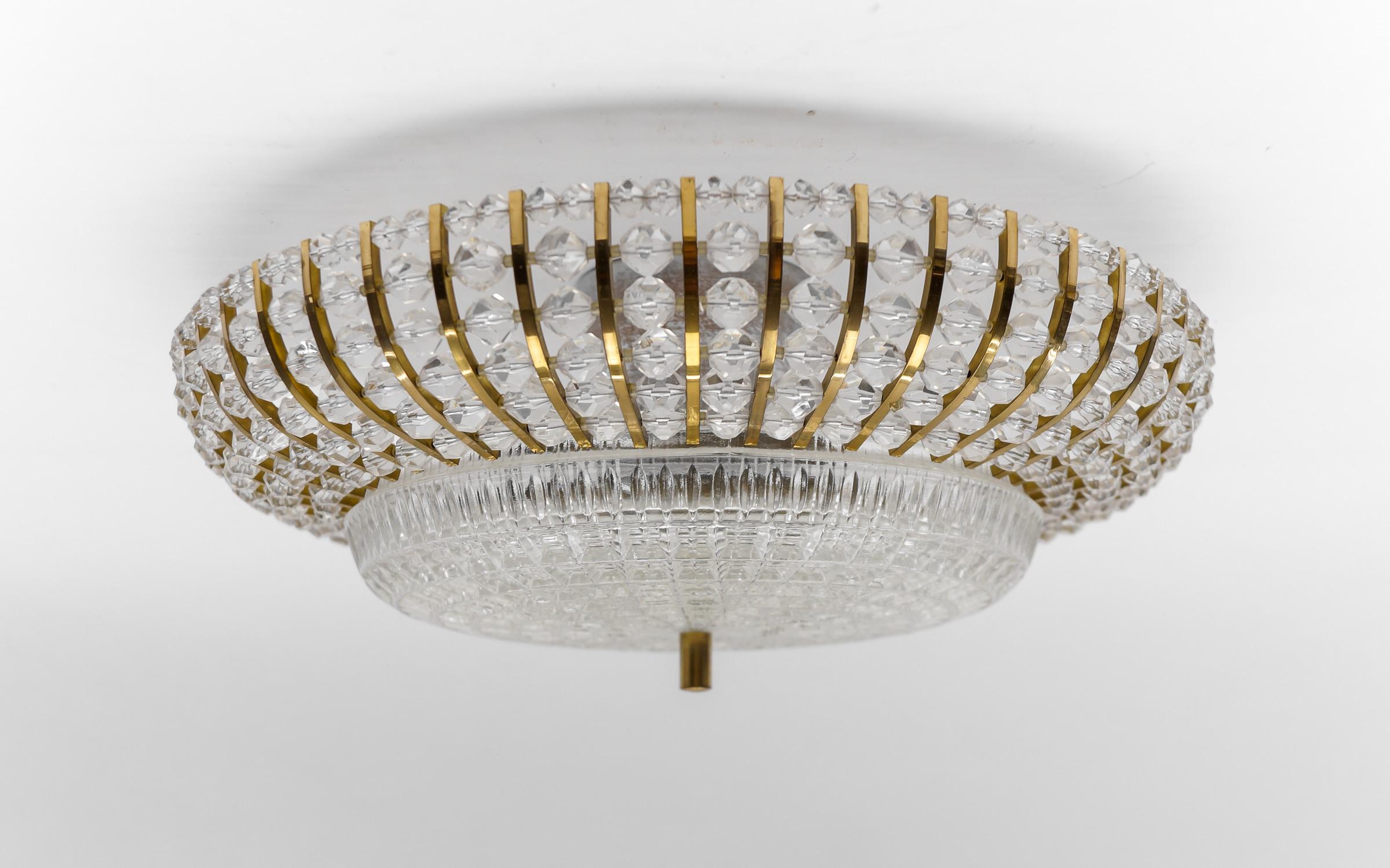 Austrian Mid-Century Modern Ceiling Lamp by Emil Stejnar for Rupert Nikoll  1960s   For Sale