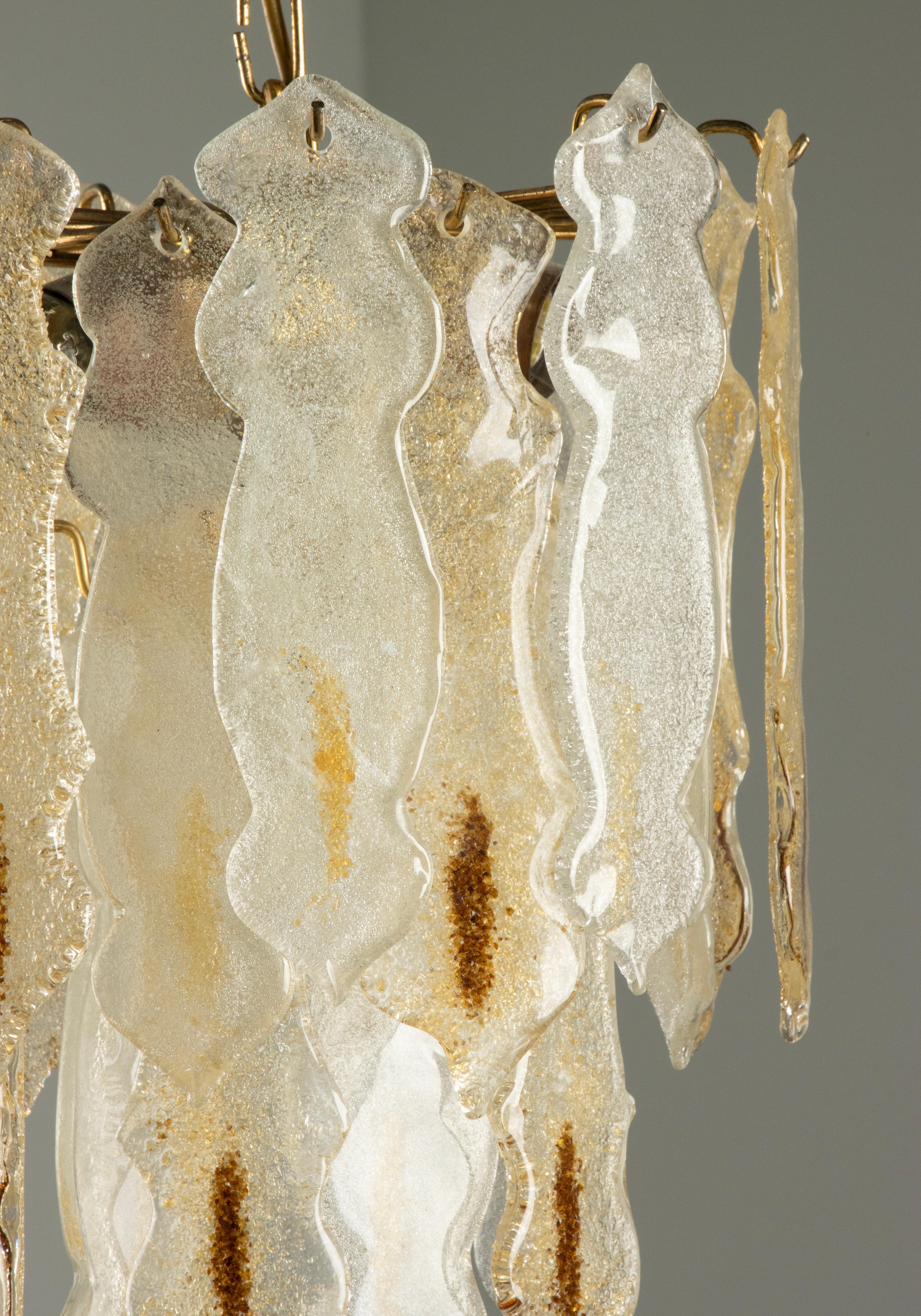 Mid Century Modern Ceiling Lamp - Murano Glass Drops im Angebot 8