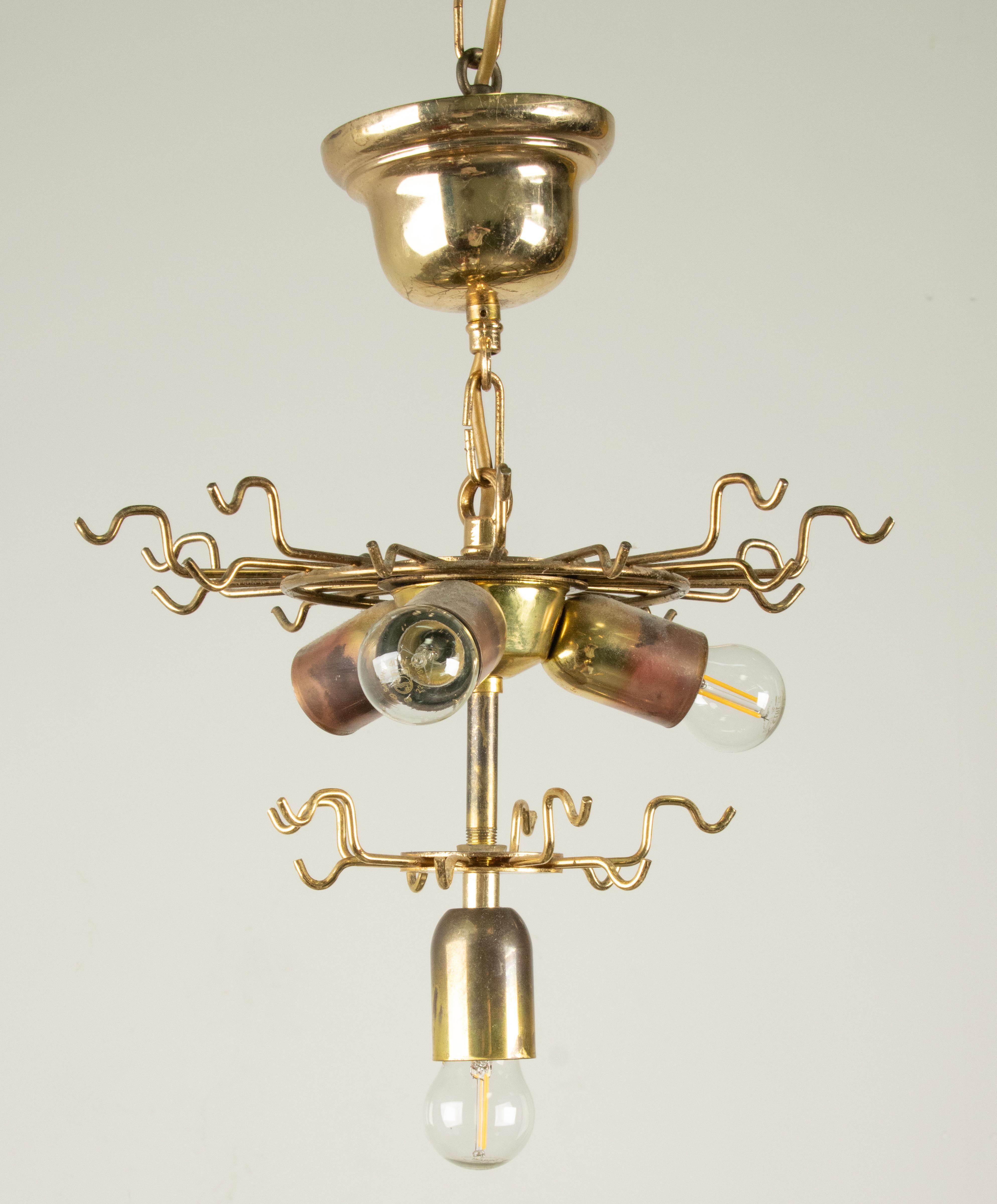 Mid Century Modern Ceiling Lamp - Murano Glass Drops im Angebot 12