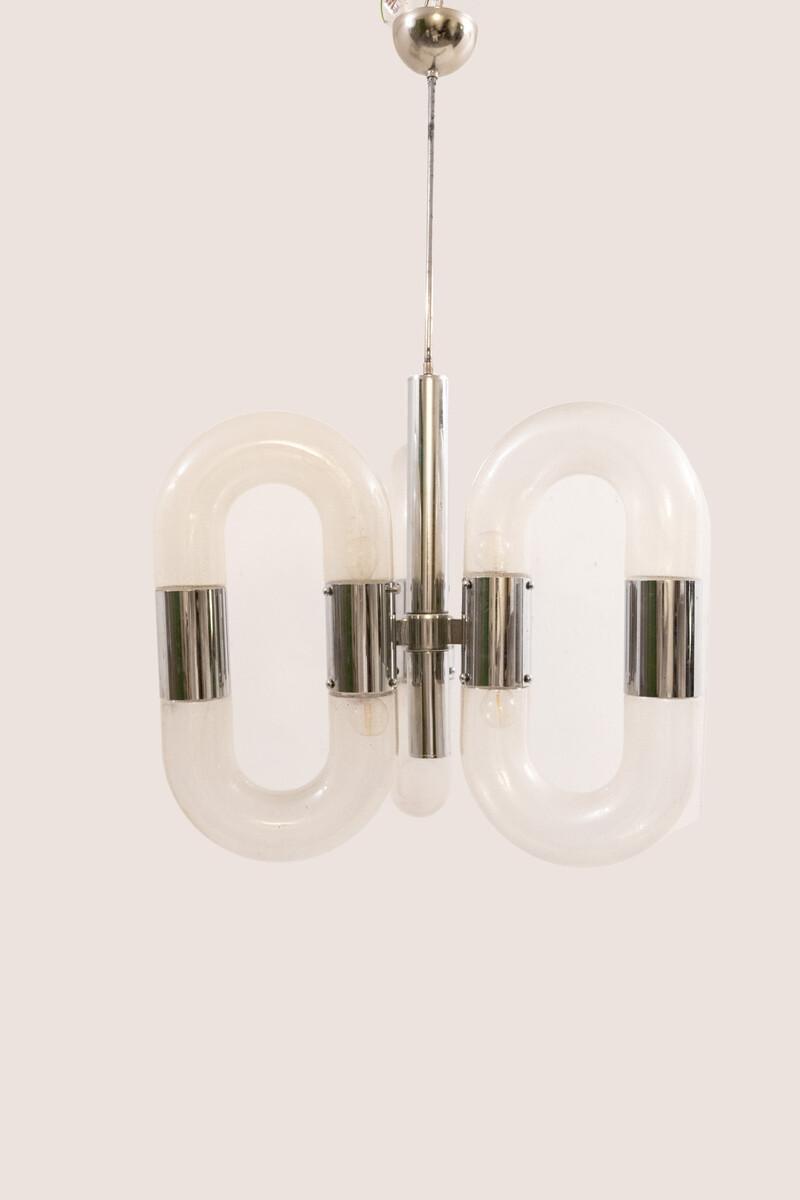 Mid-Century Modern Ceiling Light by Aldo Nason for Mazzega - 1970s For Sale 1