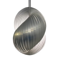 Mid-Century Modern Ceiling Light by Henri Mathieu, Aluminium, France, 1970s