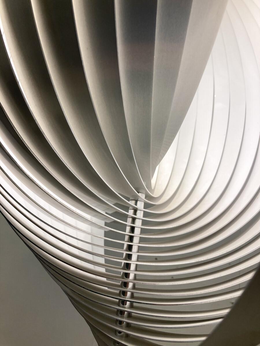 Mid-Century Modern Ceiling Light by Henri Mathieu, Aluminium, France, 1970s 1