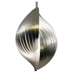 Mid-Century Modern Ceiling Light by Henri Mathieu, Aluminium, France, 1970s