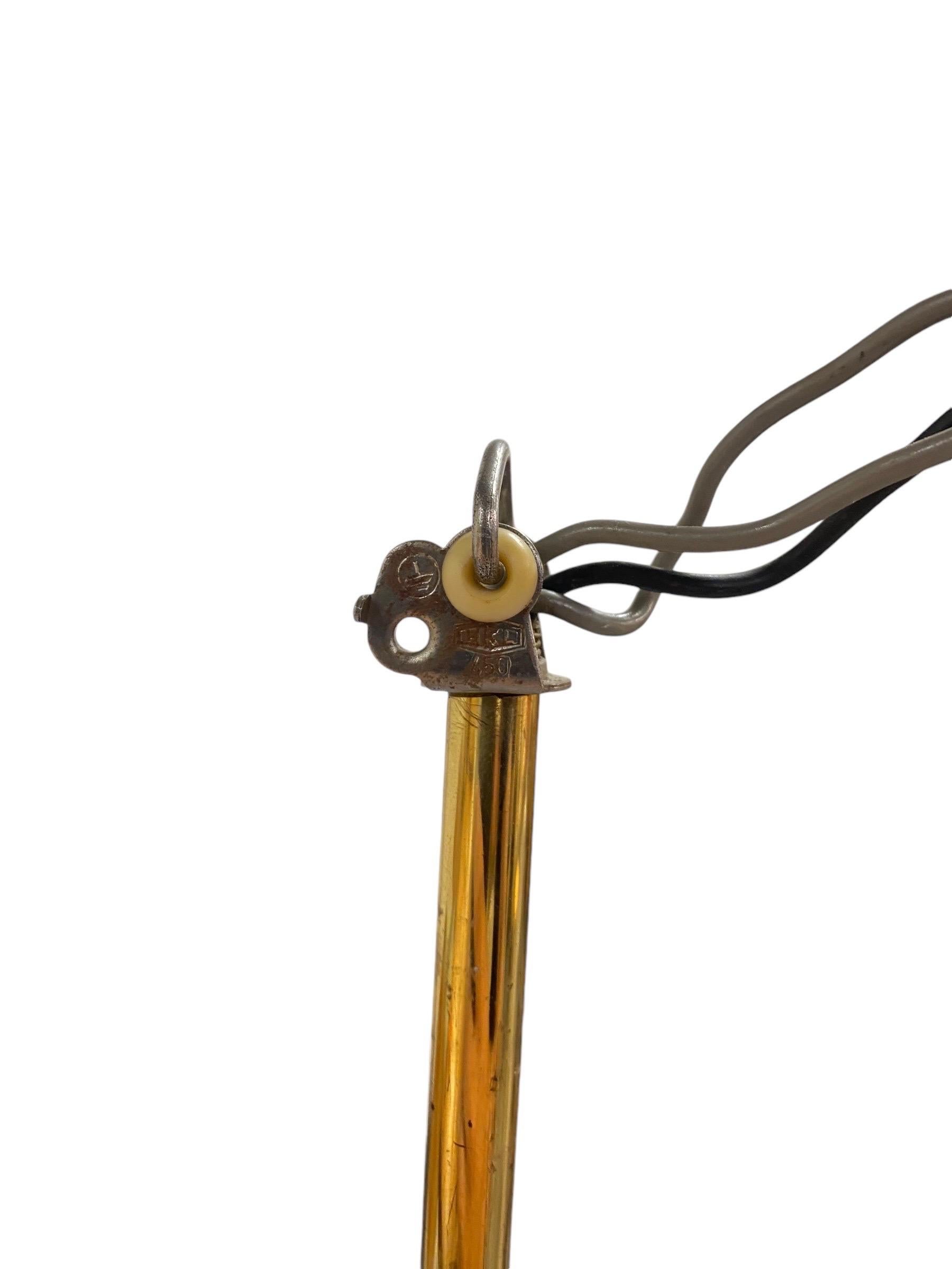 Mid-Century Modern Ceiling Pendant in Brass, Glass and Teak, Aris Finland 1960s For Sale 14