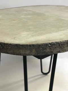Mid-Century Modern Cement Barrel Side Tables