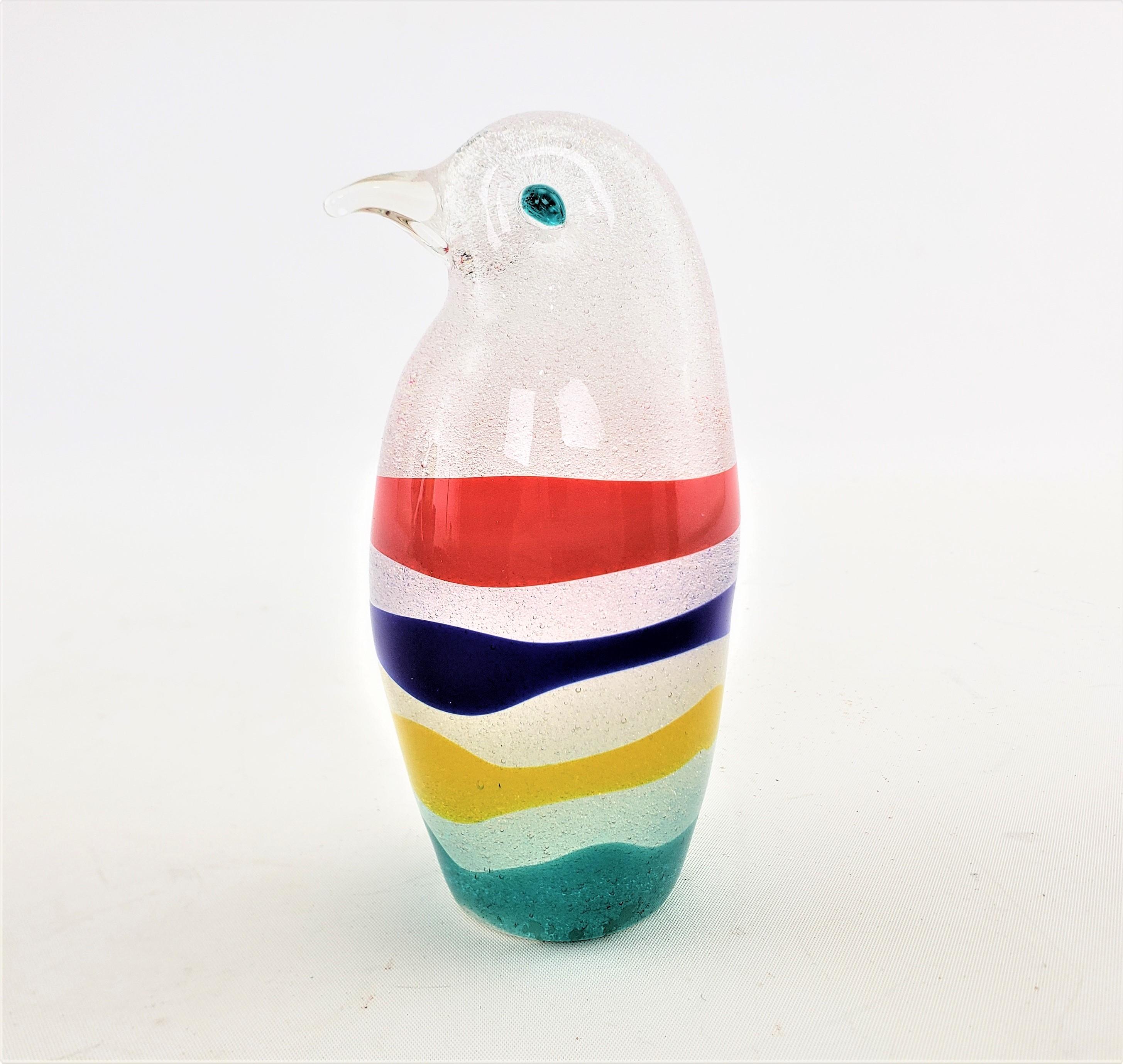 20th Century Mid-Century Modern Cenedese Vetri Murano Art Glass Penguin Sculpture For Sale
