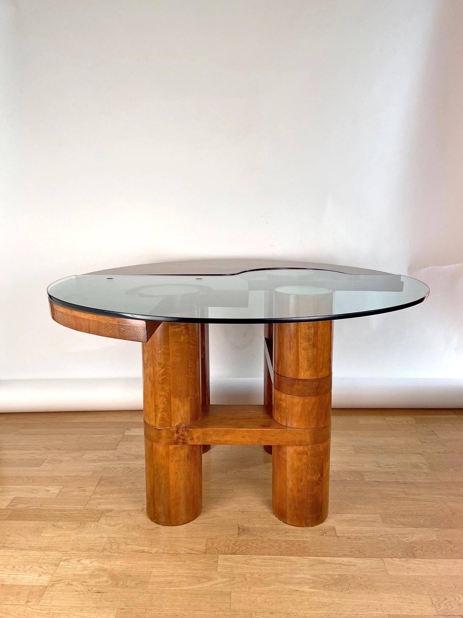 Mid-Century Modern Center/Dining Walnut Table Attributed to N & Patuzzi NP Group 12